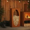 Leñero 50x23x100 cm acero corten
