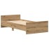 Estructura de cama sin colchón roble artesanal 75x190