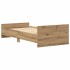 Estructura de cama sin colchón roble artesanal 75x190