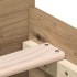 Estructura de cama sin colchón roble artesanal 75x190