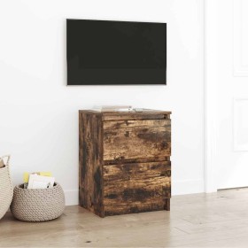 Mueble de TV de roble ahumado 40x35x54 cm Madera de