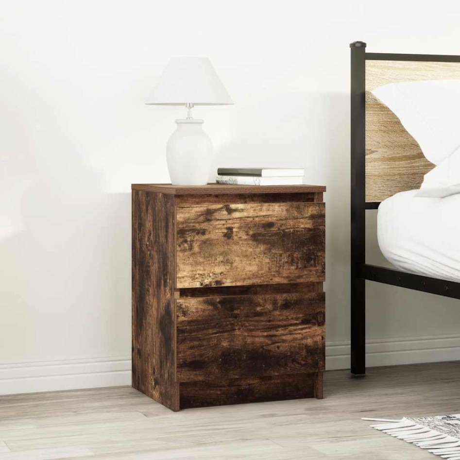 Mueble de TV de roble ahumado 40x35x54 cm Madera de