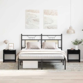 Mesillas de noche 2 uds roble negro 40x30x40