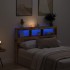 Cabecero de cama con LED madera vieja 140x17x102