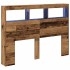 Cabecero de cama con LED madera vieja 140x17x102