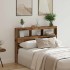 Cabecero de cama con LED madera vieja 140x17x102