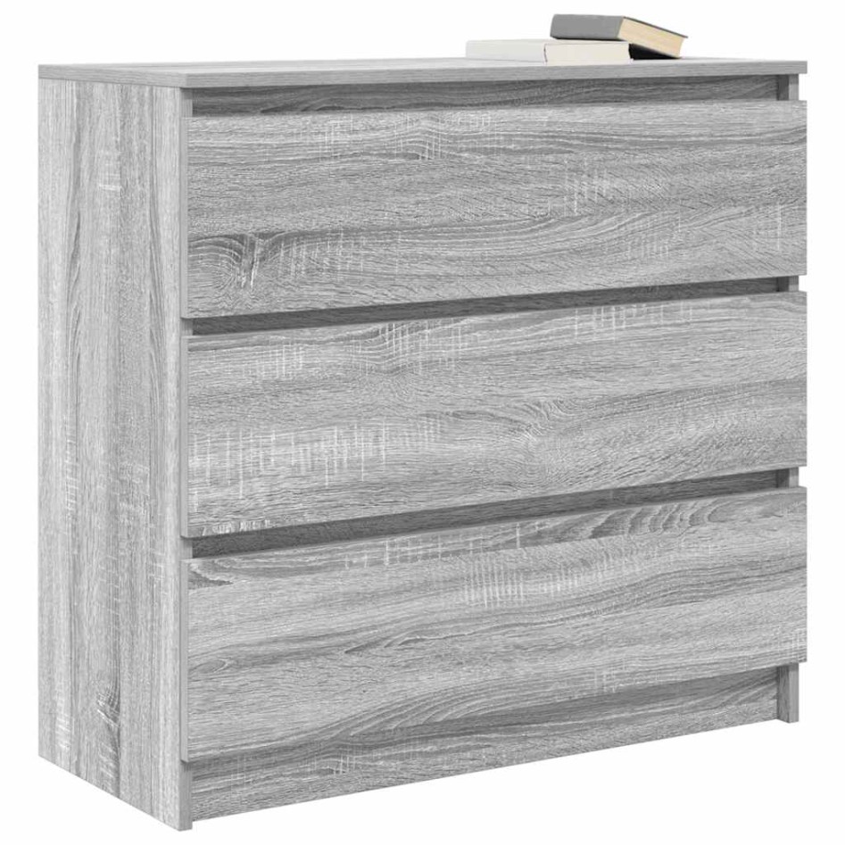Aparador de madera de ingeniería Sonoma gris 80x35x76