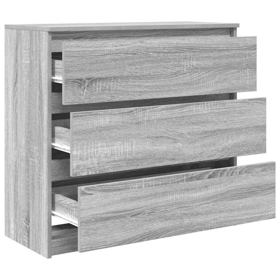 Aparador de madera de ingeniería Sonoma gris 80x35x76