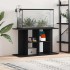 Soporte para acuario de madera de roble negro 100x40x60