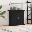 Soporte para acuario de madera de roble negro 81x36x73 cm