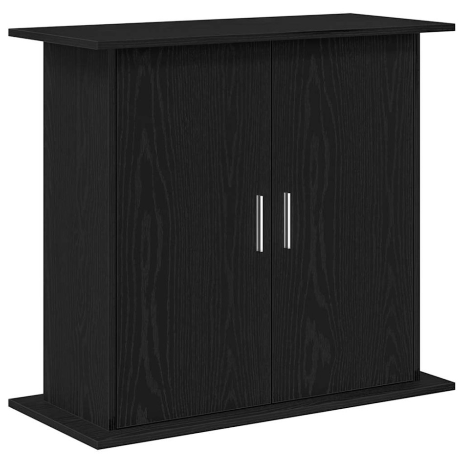 Soporte para acuario de madera de roble negro 81x36x73
