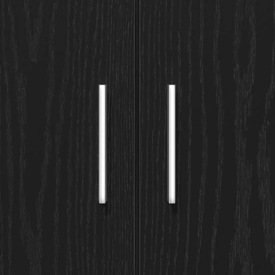 Soporte para acuario de madera de roble negro 81x36x73