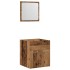 Juego de muebles de baño 2 piezas madera ingeniería