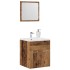 Juego de muebles de baño 2 piezas madera ingeniería