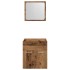 Juego de muebles de baño 2 piezas madera ingeniería