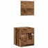 Juego de muebles de baño 2 piezas madera ingeniería