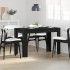 Mesa de comedor de madera ingeniería roble negro 120x60x76