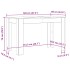Mesa de comedor de madera ingeniería roble negro 120x60x76