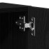 Mueble de baño de madera de roble negro 32x25,5x190