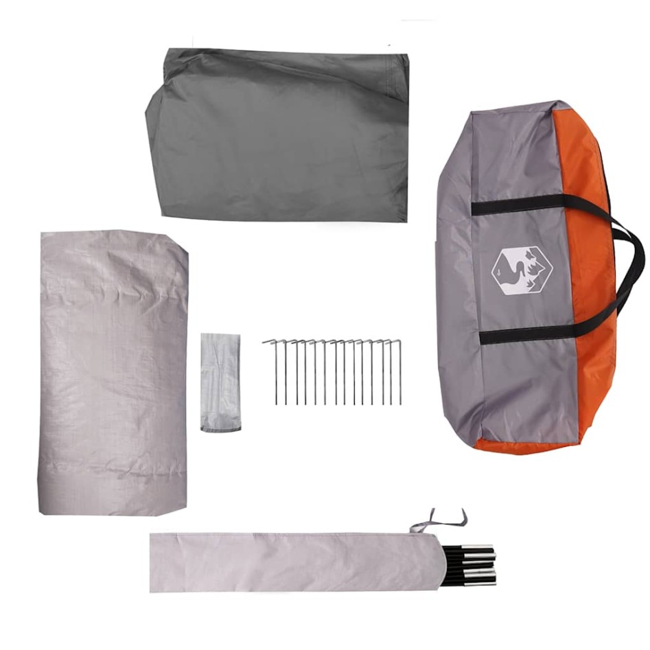 Tienda de campaña para 4 personas impermeable gris y