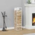Leñero blanco 25x25x100 cm Acero laminado en