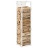 Leñero blanco 25x25x100 cm Acero laminado en