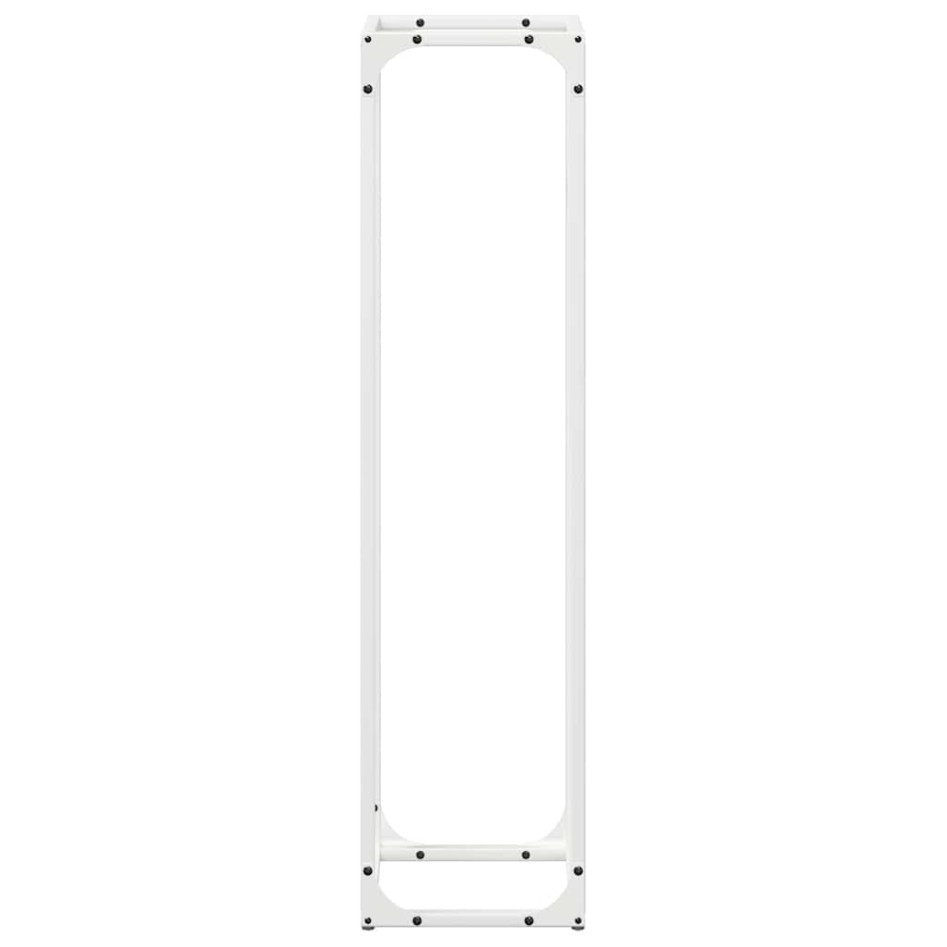 Leñero blanco 25x25x100 cm Acero laminado en