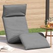 Tumbona plegable gris 175x54x8,5 cm tejido oxford
