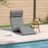 Tumbona plegable gris 175x54x8,5 cm tejido