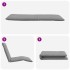 Tumbona plegable gris 175x54x8,5 cm tejido
