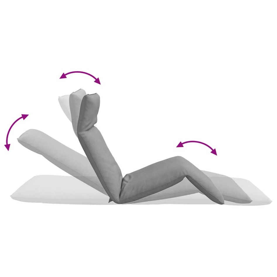 Tumbona plegable gris 175x54x8,5 cm tejido