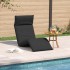 Tumbona plegable negra 175x54x8,5 cm tela