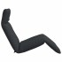 Tumbona plegable negra 175x54x8,5 cm tela