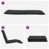 Tumbona plegable negra 175x54x8,5 cm tela