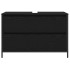 Mueble de baño con lavabo y cajones roble negro 90x34,5x60
