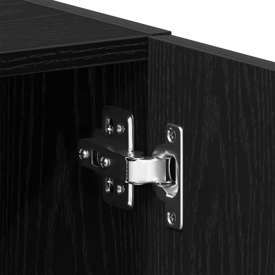 Mueble para lavadora de madera de roble negro 64x24x190