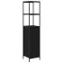 Mueble de baño con estantes roble negro 36x35x165