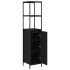 Mueble de baño con estantes roble negro 36x35x165