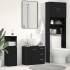 Mueble para lavabo de roble negro 63x30x54