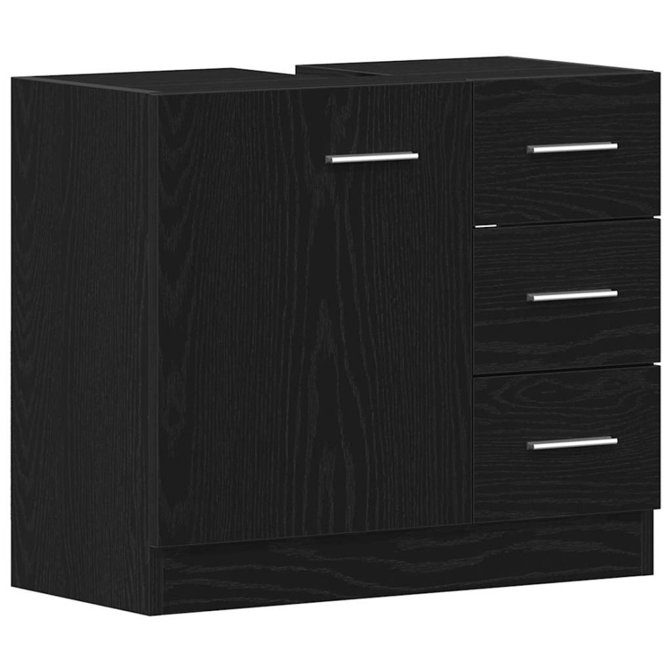 Mueble para lavabo de roble negro 63x30x54