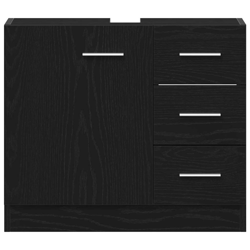 Mueble para lavabo de roble negro 63x30x54