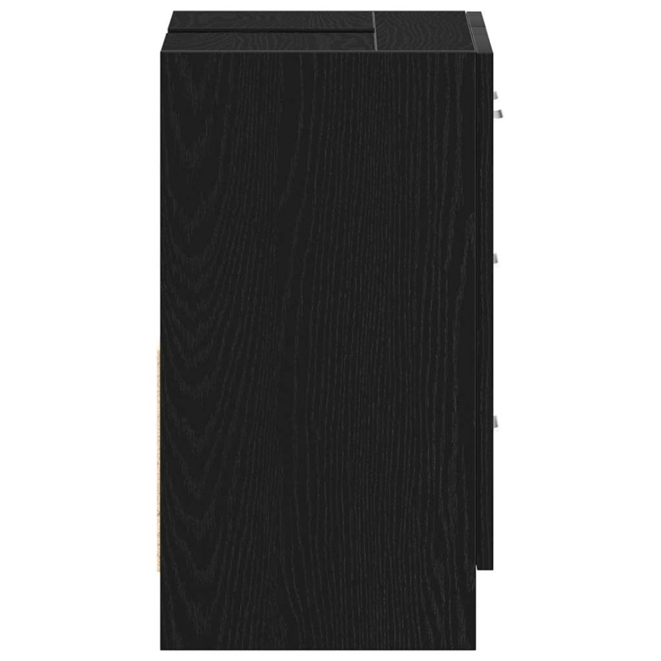 Mueble para lavabo de roble negro 63x30x54