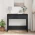 Mesa consola roble negro 89x41x76,5 cm madera de