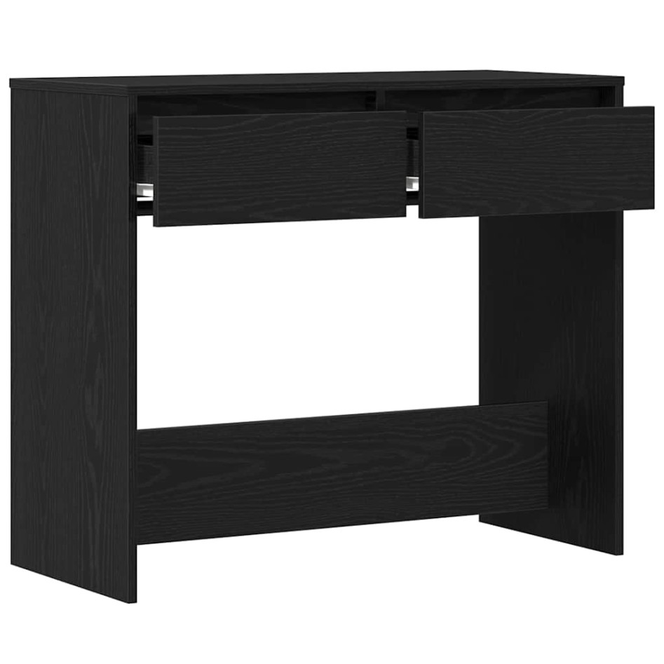 Mesa consola roble negro 89x41x76,5 cm madera de