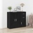 Aparador roble negro 91x29,5x75 cm madera de