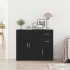 Aparador roble negro 91x29,5x75 cm madera de