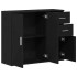 Aparador roble negro 91x29,5x75 cm madera de