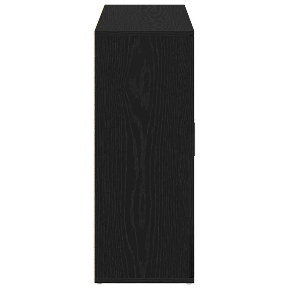 Aparador roble negro 91x29,5x75 cm madera de