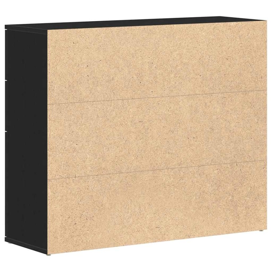 Aparador roble negro 91x29,5x75 cm madera de