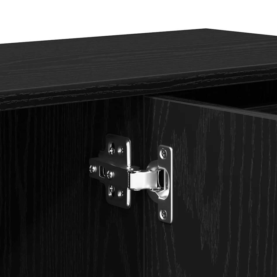 Aparador roble negro 91x29,5x75 cm madera de